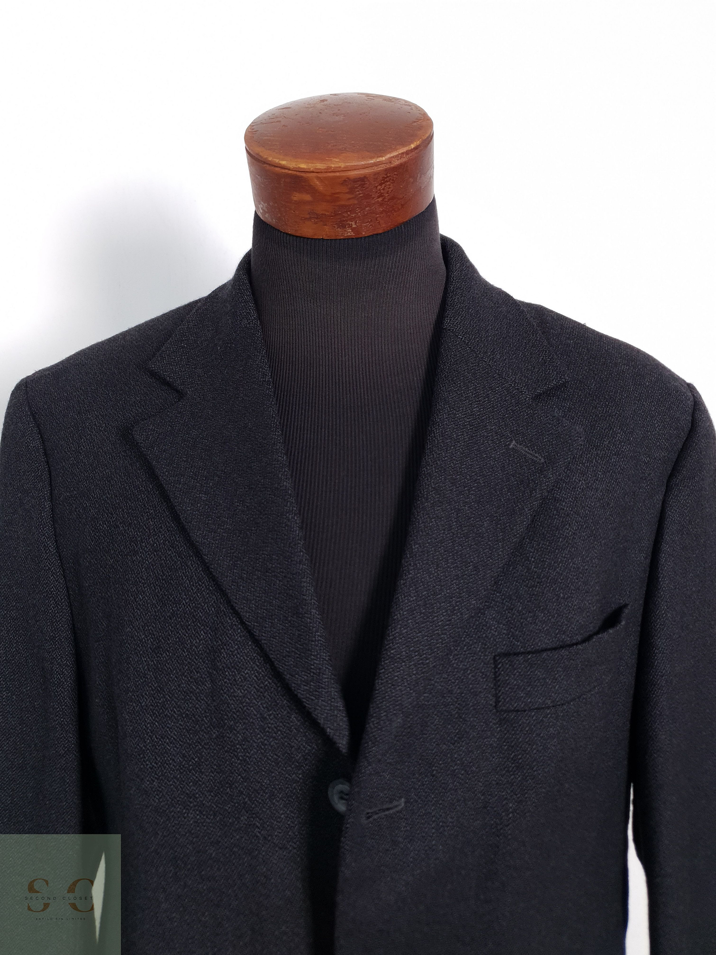 Blazer Citywear 100 lana virgen plomo liso Talla L 7