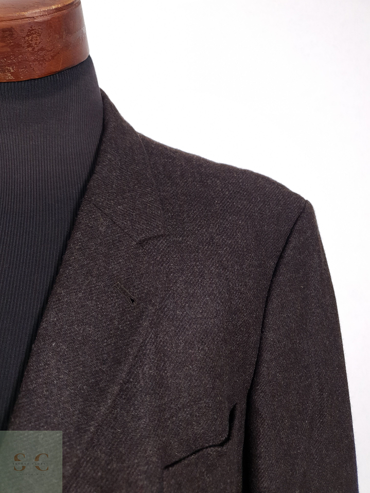 Blazer Fashion in Wool 75 lana 25 poliamida café liso Talla XXXL 3