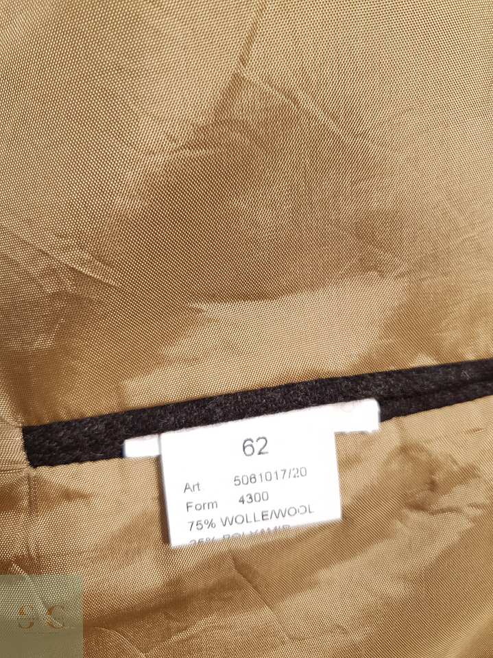 Blazer Fashion in Wool 75 lana 25 poliamida café liso Talla XXXL 7