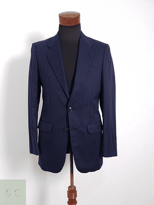 Blazer Peek-Cloppenburg 100 lana virgen azul rayas Talla S
