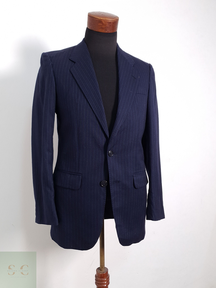 Blazer Peek-Cloppenburg 100 lana virgen azul rayas Talla S 2