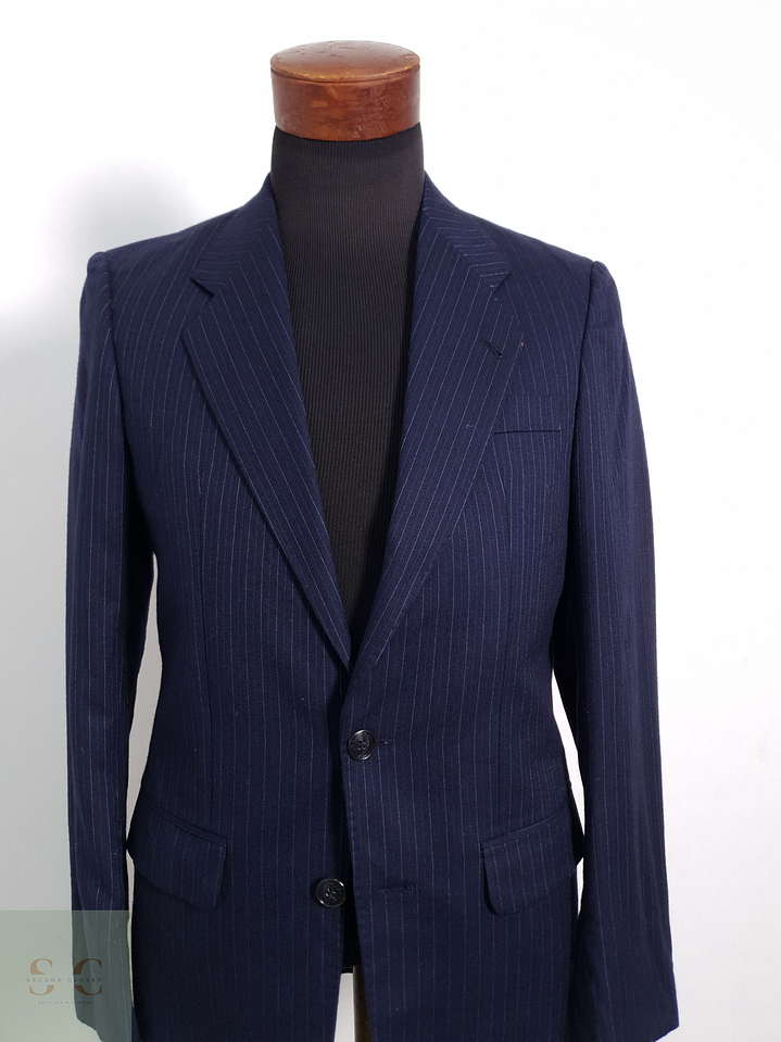 Blazer Peek-Cloppenburg 100 lana virgen azul rayas Talla S 3