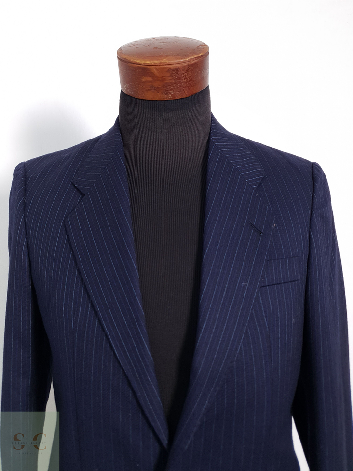 Blazer Peek-Cloppenburg 100 lana virgen azul rayas Talla S 6