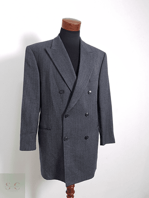 Blazer Baumler 100 lana virgen azul espiga Talla XL