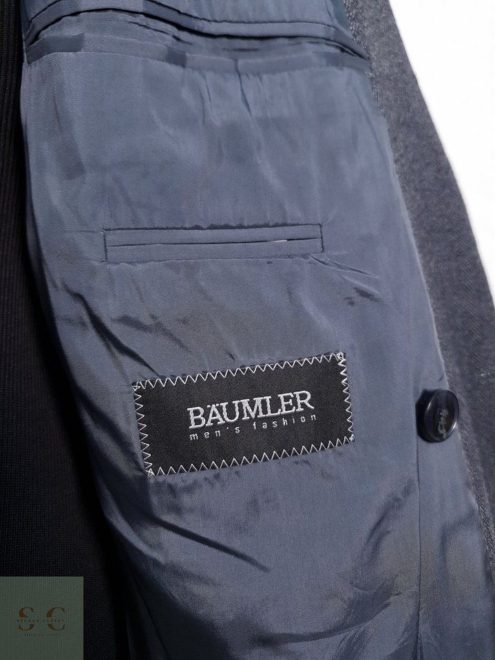 Blazer Baumler 100 lana virgen azul espiga Talla XL 5