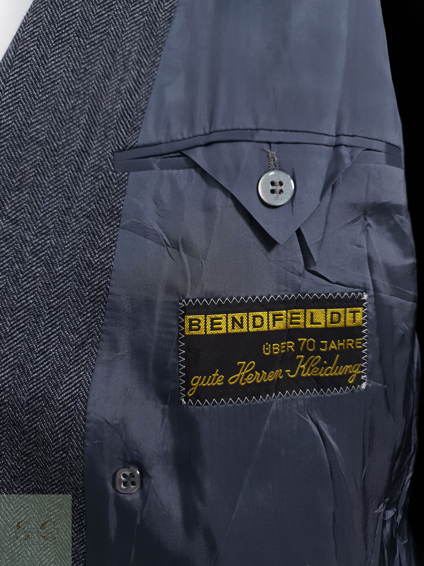 Blazer Baumler 100 lana virgen azul espiga Talla XL 7