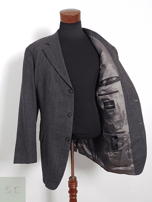 Blazer Roy Robson 100 lana virgen plomo lana densa Talla XXL