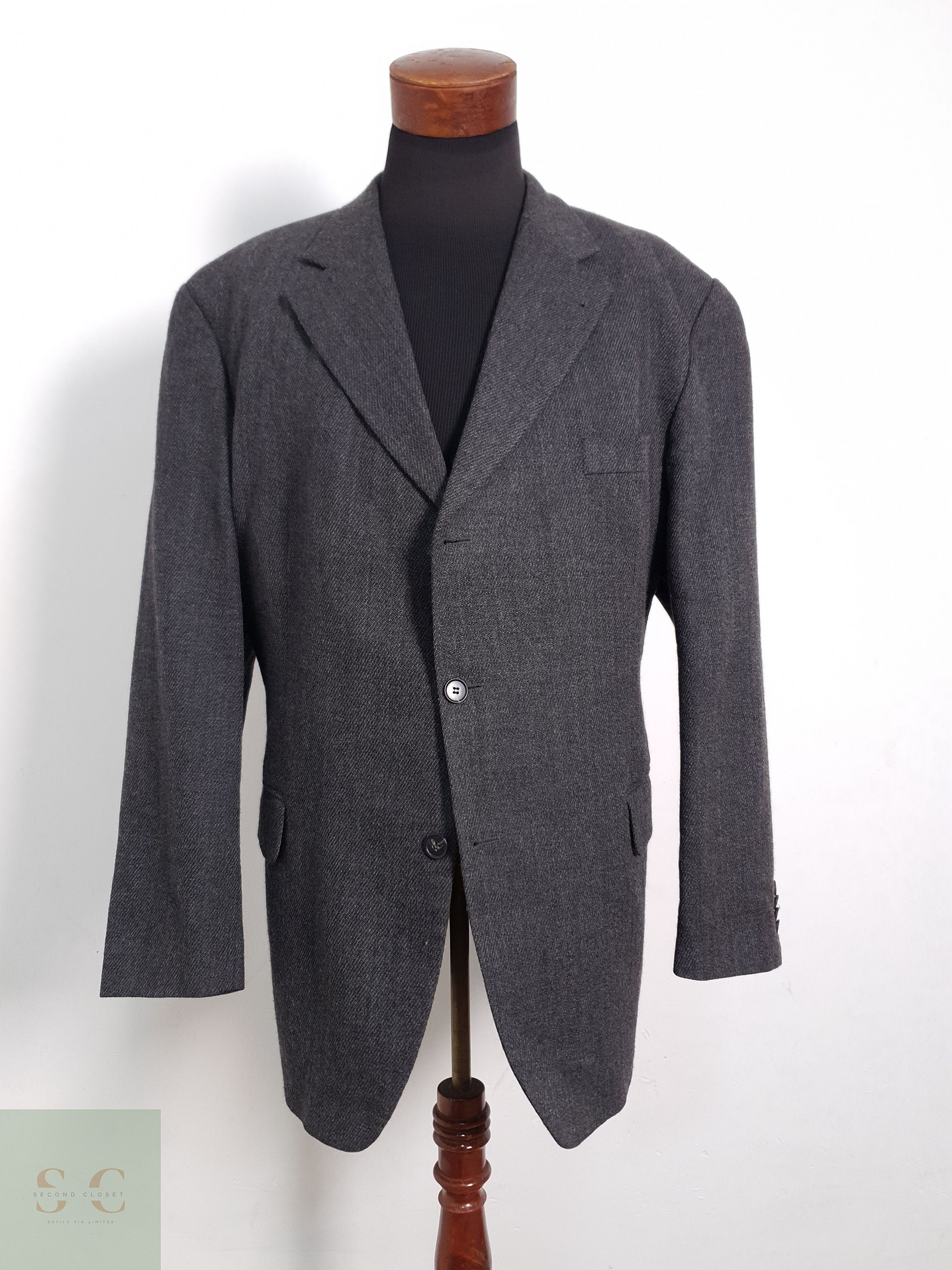 Blazer Roy Robson 100 lana virgen plomo lana densa Talla XXL 2