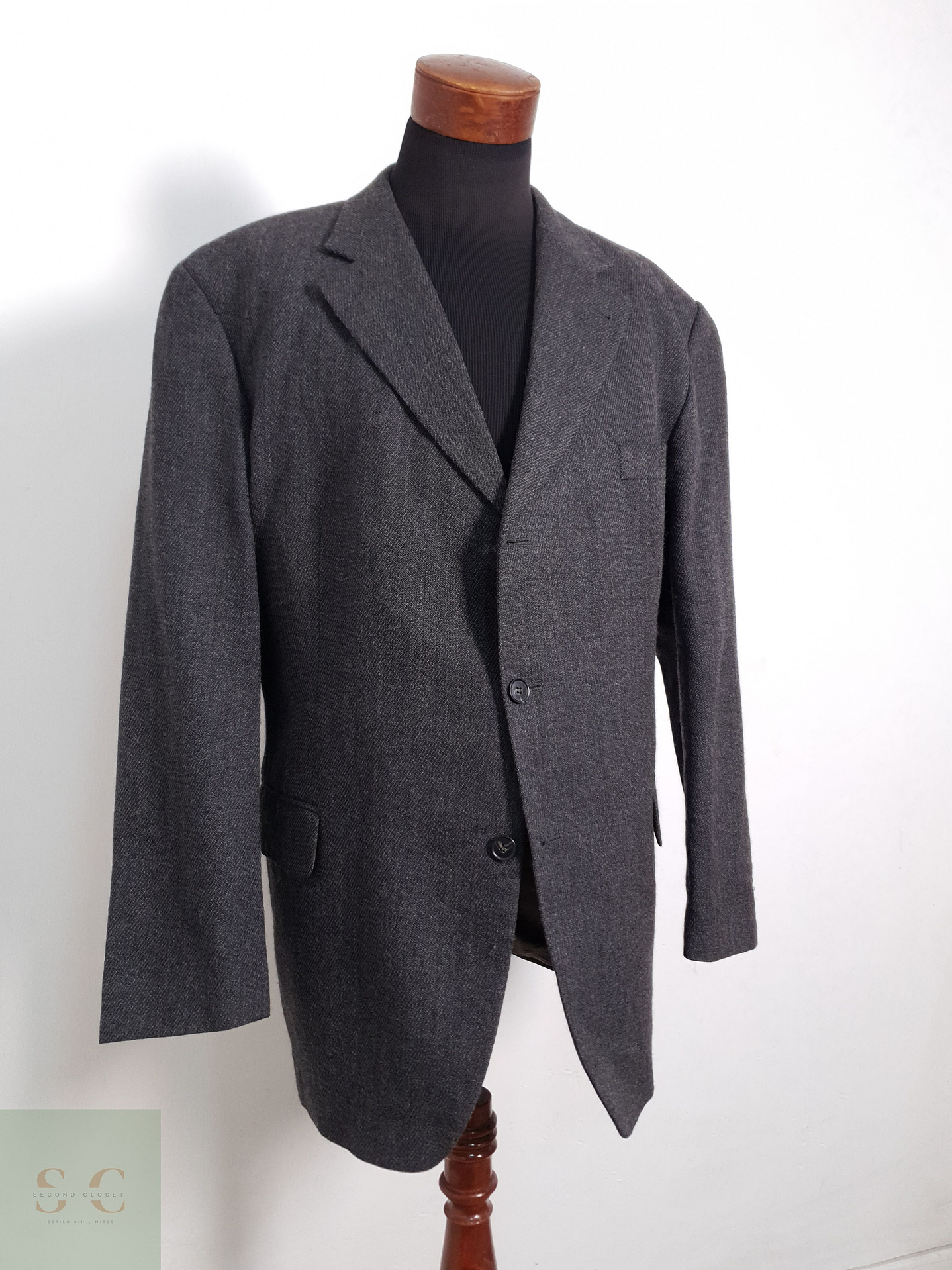 Blazer Roy Robson 100 lana virgen plomo lana densa Talla XXL 3