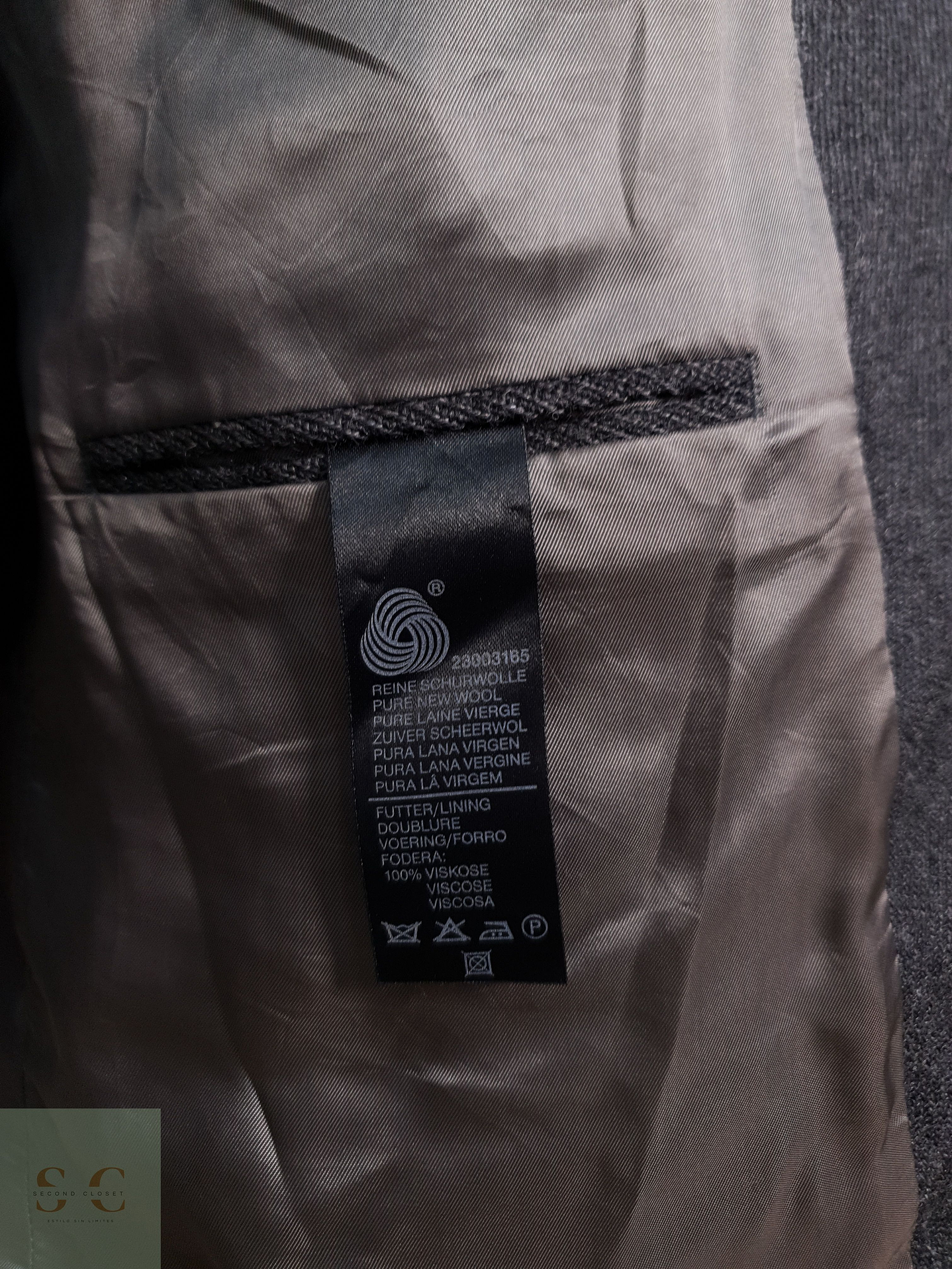 Blazer Roy Robson 100 lana virgen plomo lana densa Talla XXL 7