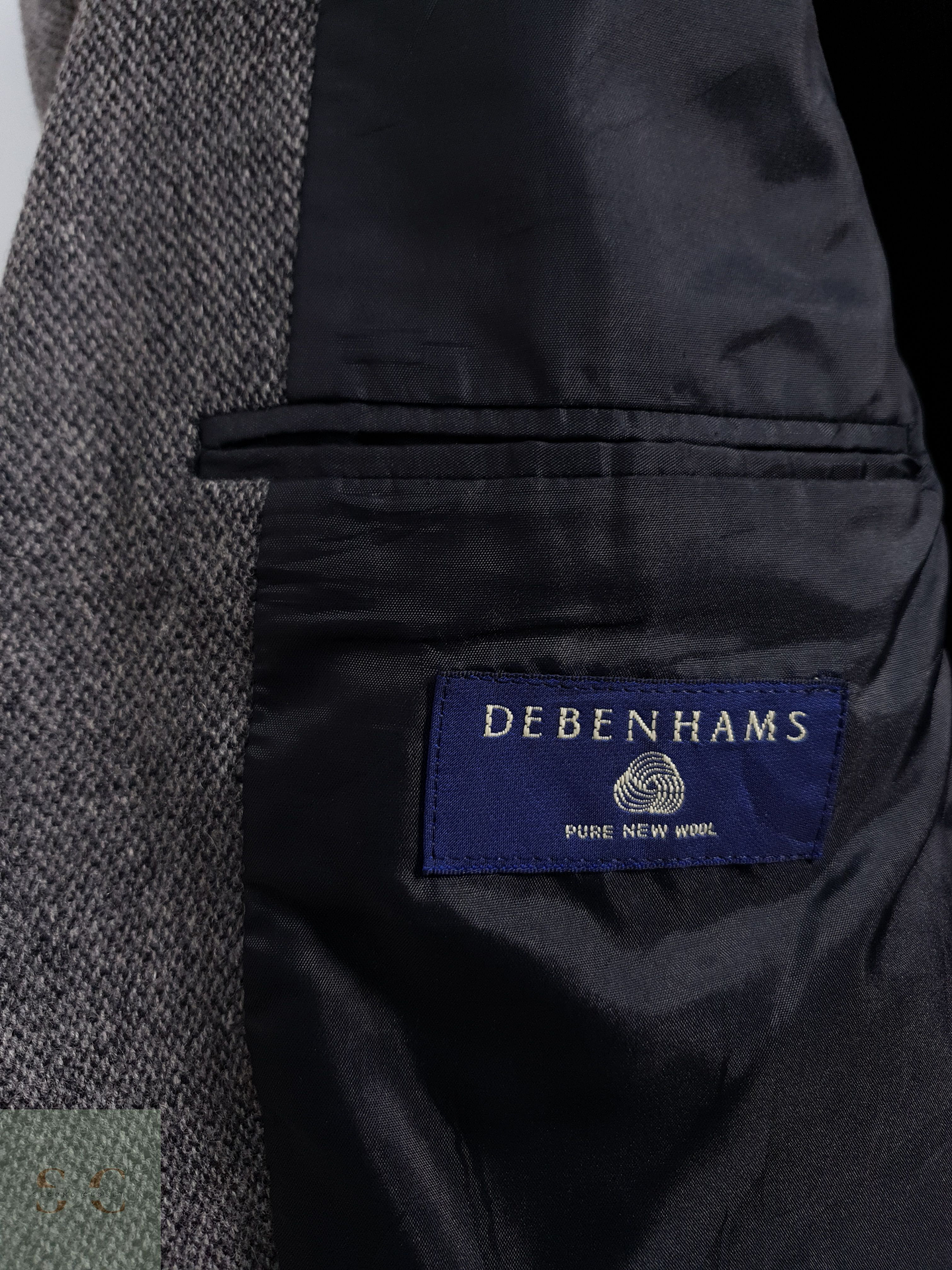 Blazer Debenhams 100 lana virgen plomo Talla L 7