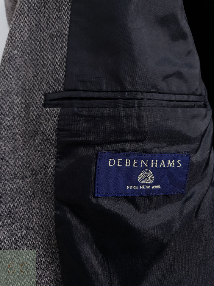 Blazer Debenhams 100 lana virgen plomo Talla L 7