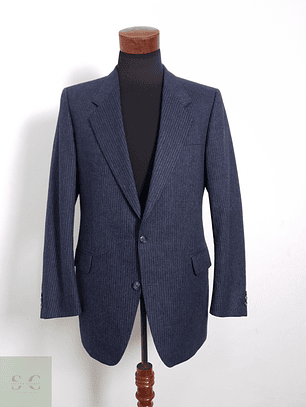 Blazer Jeune Europe 100 lana virgen azul rayas Talla M