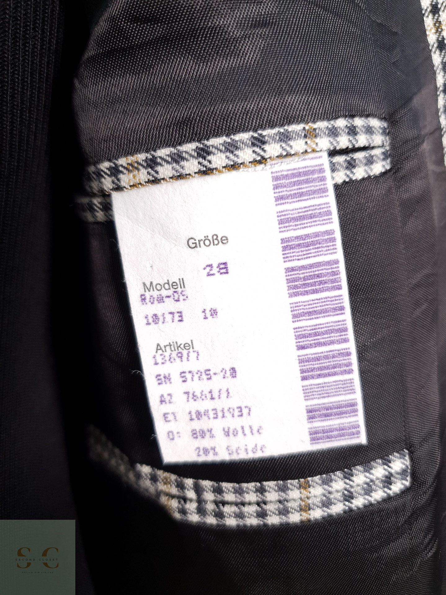 Blazer Commander 80 lana virgen 20 seda Talla XXL 7