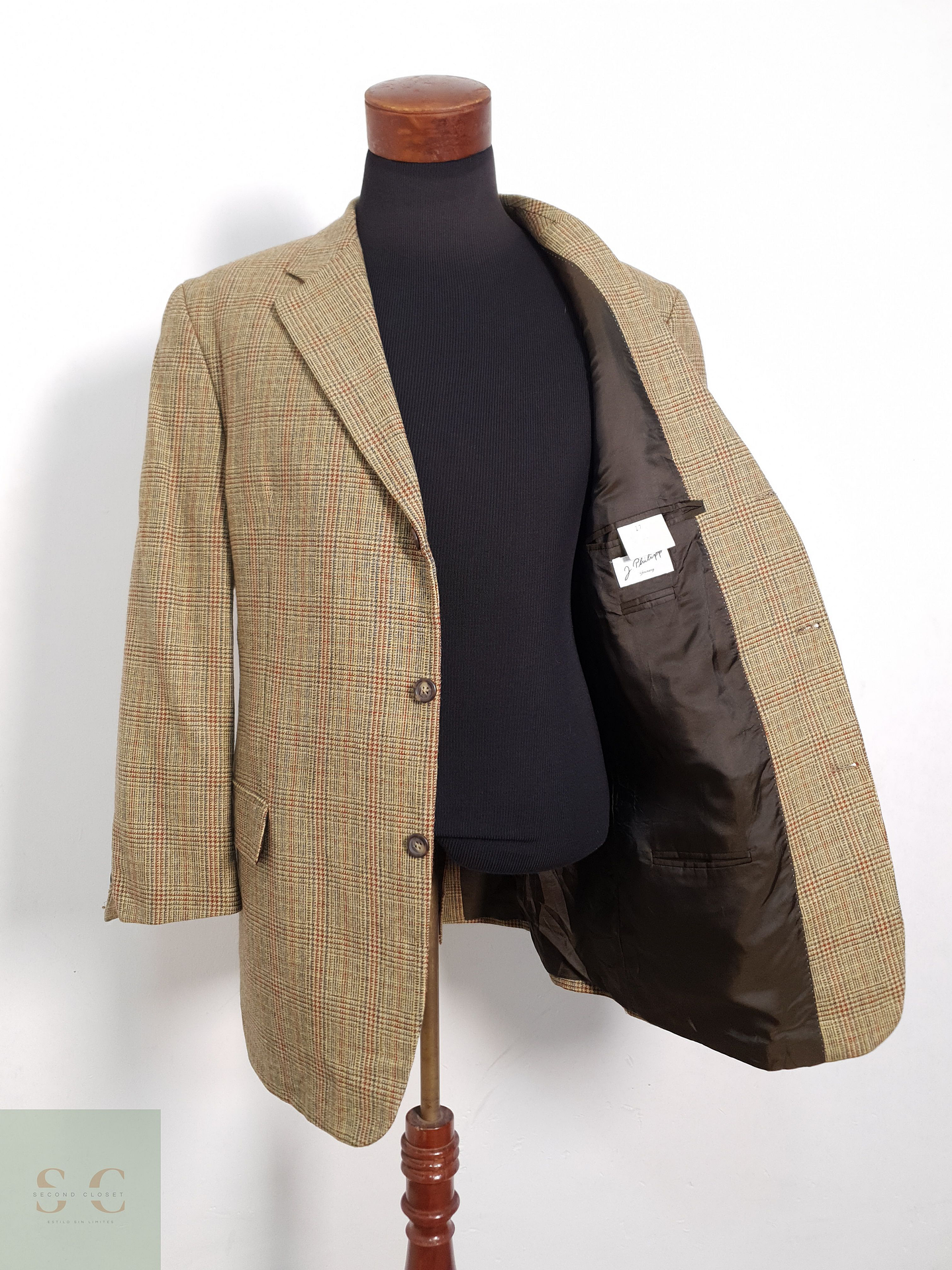 Blazer J Phillips – Calvino Vitale 100 lana virgen café Talla L 4