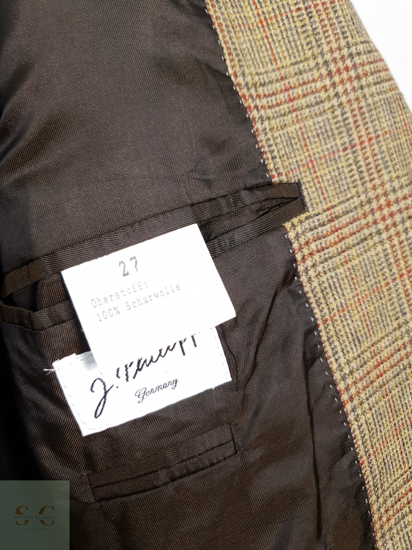 Blazer J Phillips – Calvino Vitale 100 lana virgen café Talla L 5