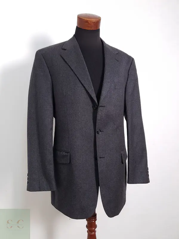 Blazer Franco Callegari 100 lana virgen plomo liso Talla XL