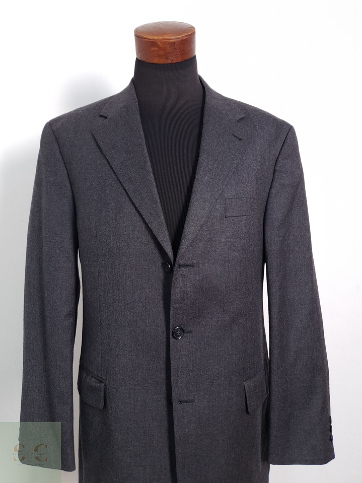 Blazer Franco Callegari 100 lana virgen plomo liso Talla XL 5