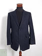 Blazer Excellent 100 lana virgen azul raya Talla M - Miniatura 2