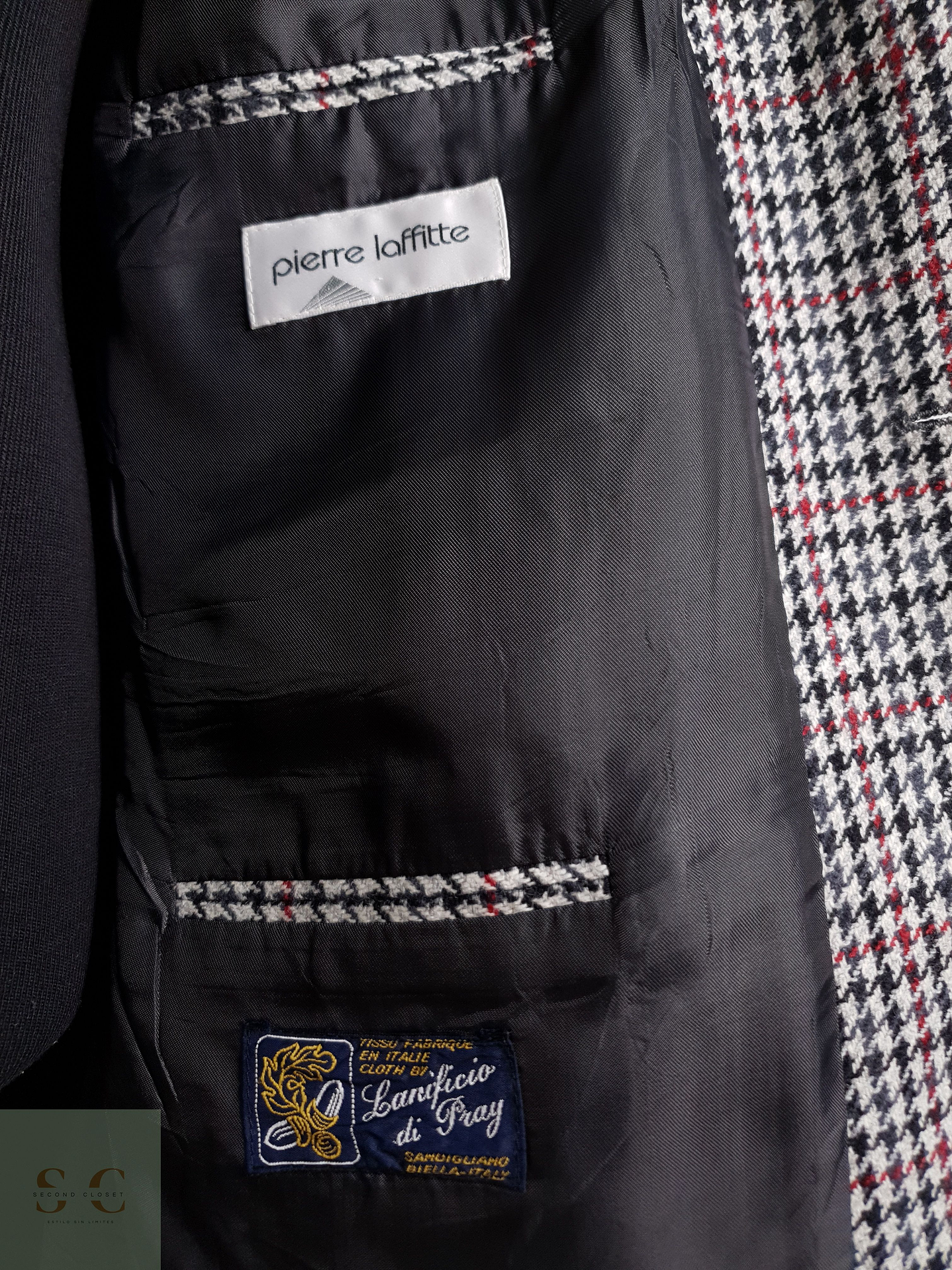 Blazer Pierre Laffitte Lanificio di Pray 75 lana virgen 25 cashmere Talla XXL 6