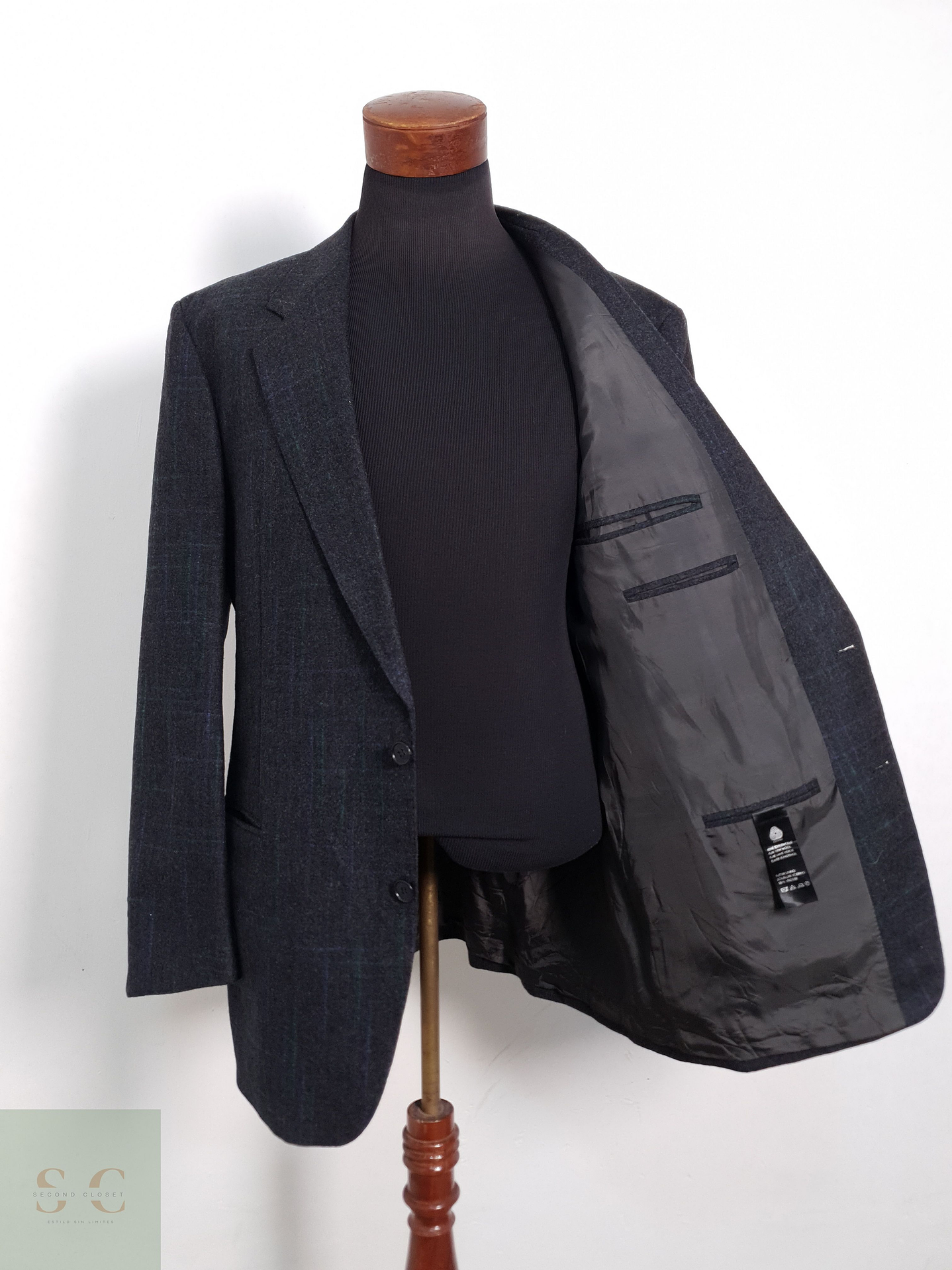 Blazer Desch 100 lana virgen plomo Talla XL 2