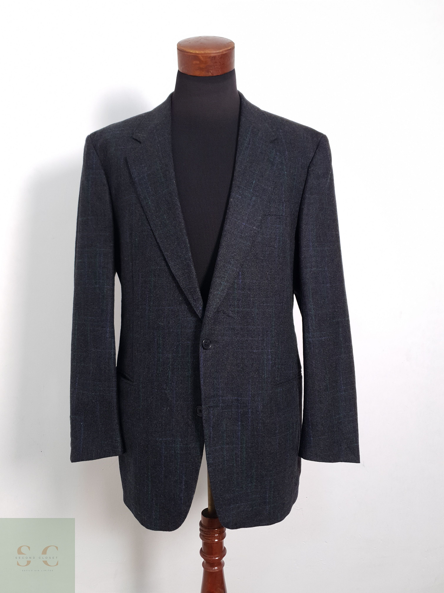 Blazer Desch 100 lana virgen plomo Talla XL 1