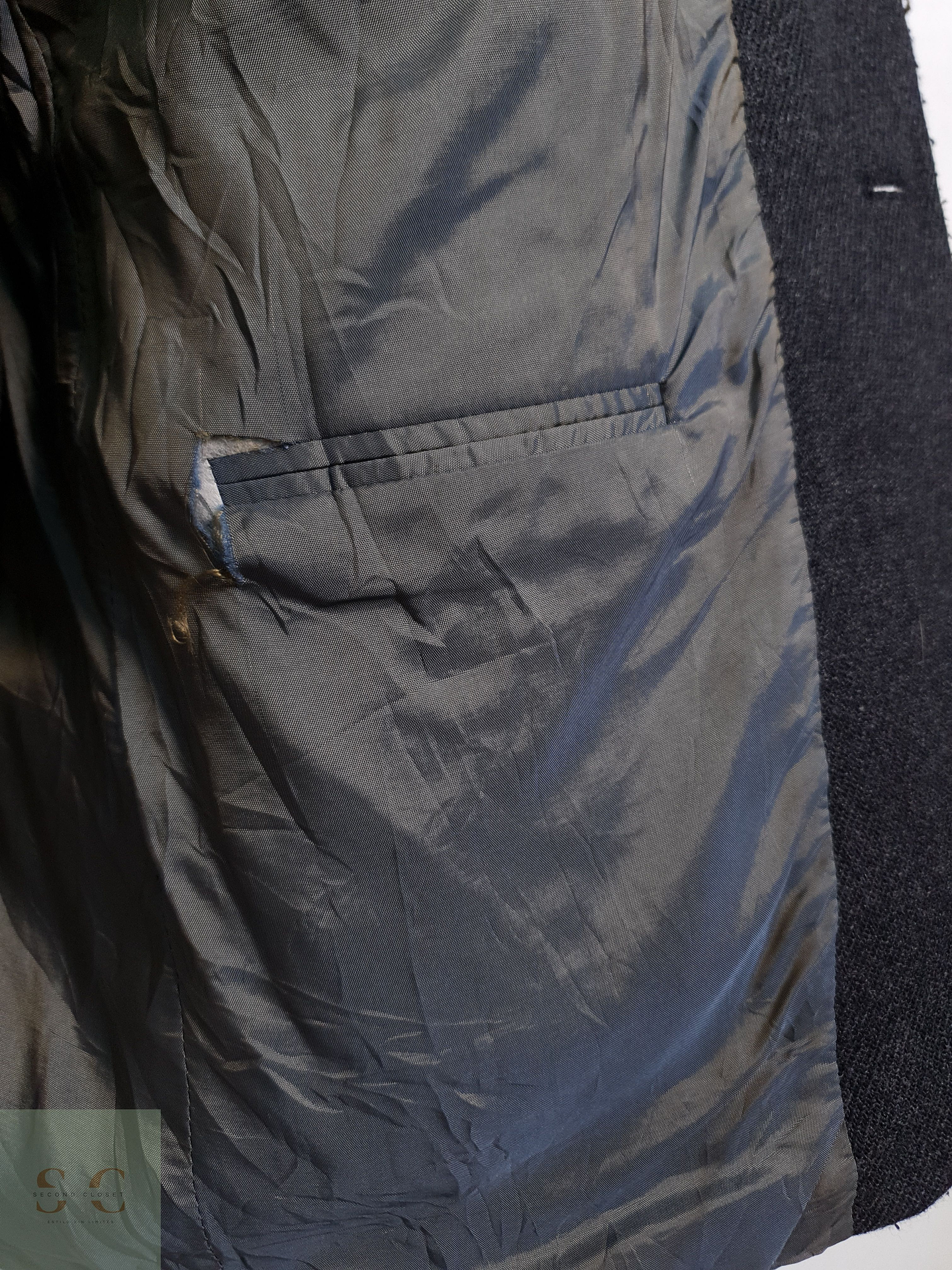 Blazer Hugo Boss 93 lana virgen 7 poliamida plomo liso Talla XXL 10