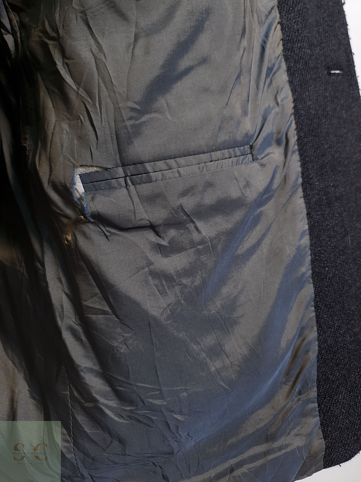 Blazer Hugo Boss 93 lana virgen 7 poliamida plomo liso Talla XXL 10