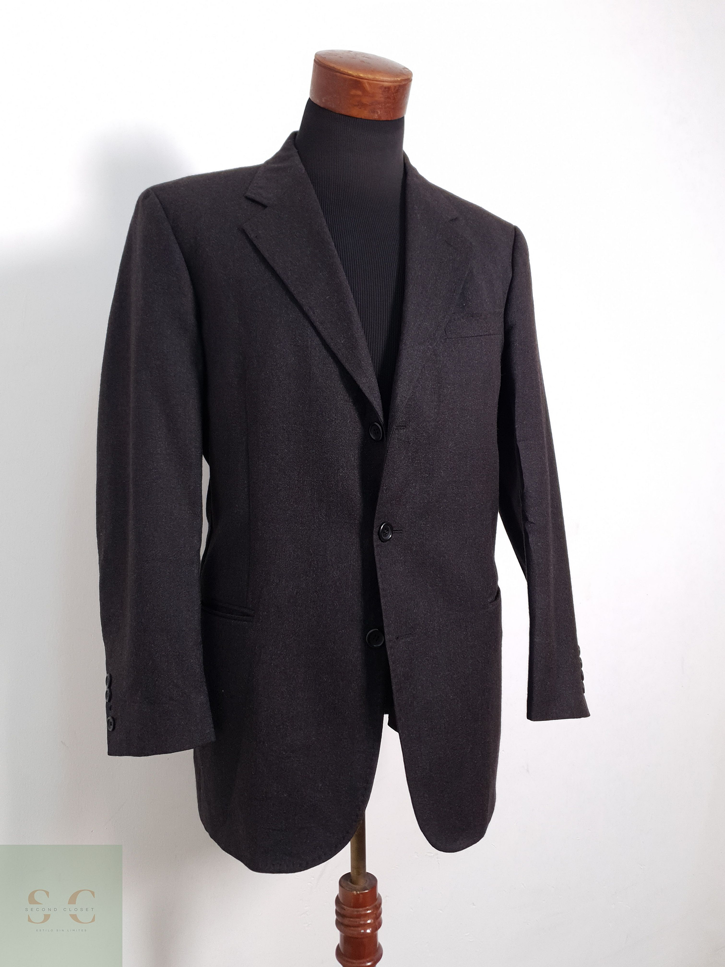 Blazer Cerruti 1881 100 lana virgen plomo liso Talla ML 1