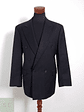 Blazer Carlo Martino 100 lana virgen plomo oscuro raya azul Talla XL - Miniatura 1