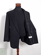 Blazer Carlo Martino 100 lana virgen plomo oscuro raya azul Talla XL - Miniatura 4