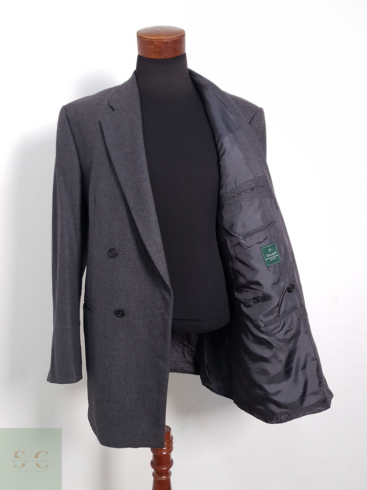 Blazer Dolzer 96 lana virgen 4 elastano gris liso Talla XL 4