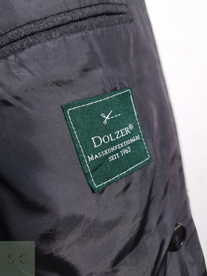 Blazer Dolzer 96 lana virgen 4 elastano gris liso Talla XL 6