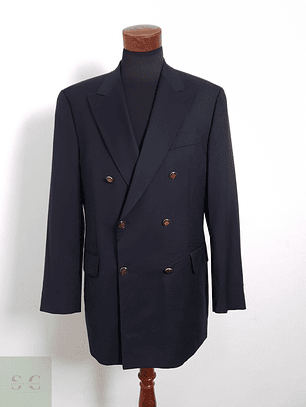 Blazer Feraud 100 lana virgen super100 azul liso Talla XL