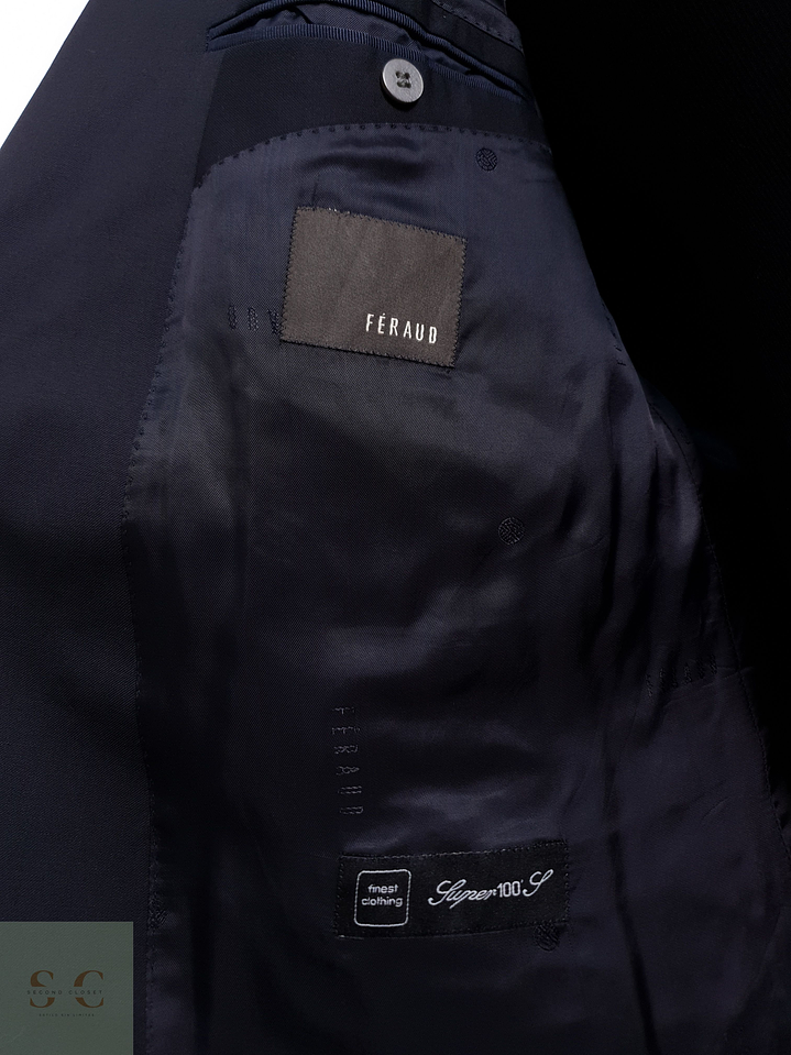 Blazer Feraud 100 lana virgen super100 azul liso Talla XL 7