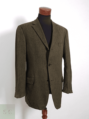 Blazer Uli Knecht 100 lana verde espiga Talla XL