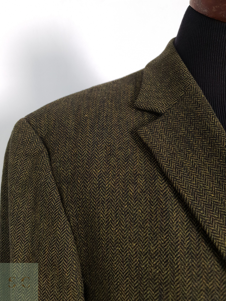 Blazer Uli Knecht 100 lana verde espiga Talla XL 3