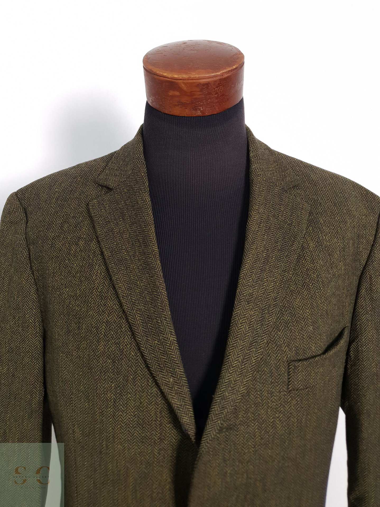 Blazer Uli Knecht 100 lana verde espiga Talla XL 4