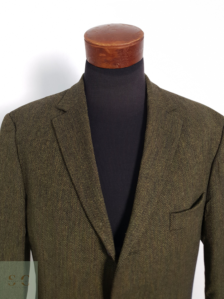 Blazer Uli Knecht 100 lana verde espiga Talla XL 4