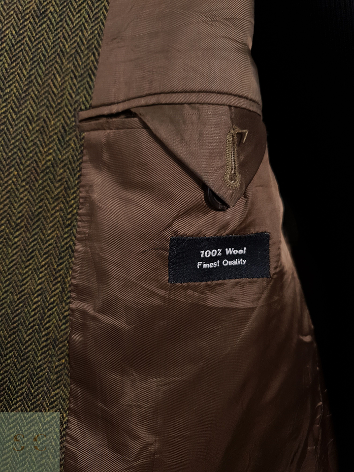 Blazer Uli Knecht 100 lana verde espiga Talla XL 5