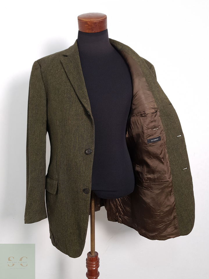 Blazer Uli Knecht 100 lana verde espiga Talla XL 7