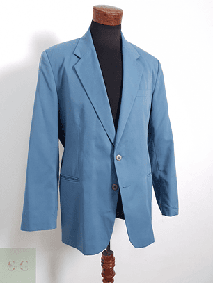Blazer Copy Right sintético celeste Talla L