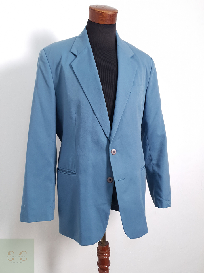 Blazer Copy Right sintético celeste Talla L 1
