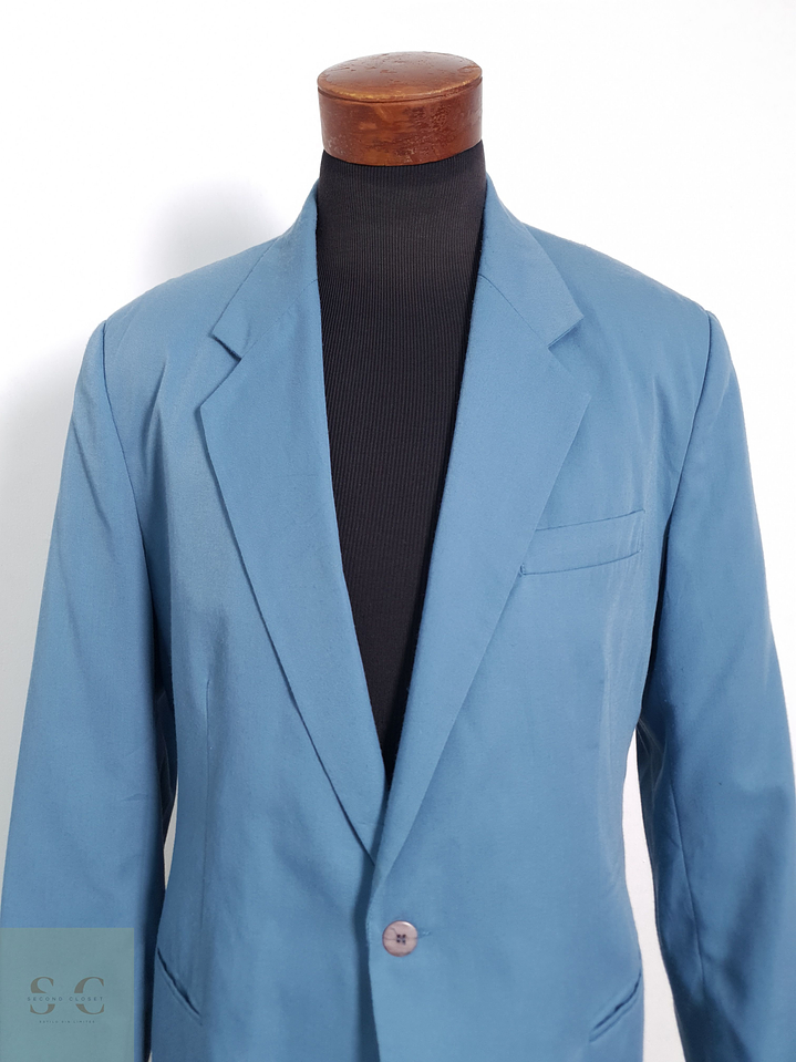 Blazer Copy Right sintético celeste Talla L 5