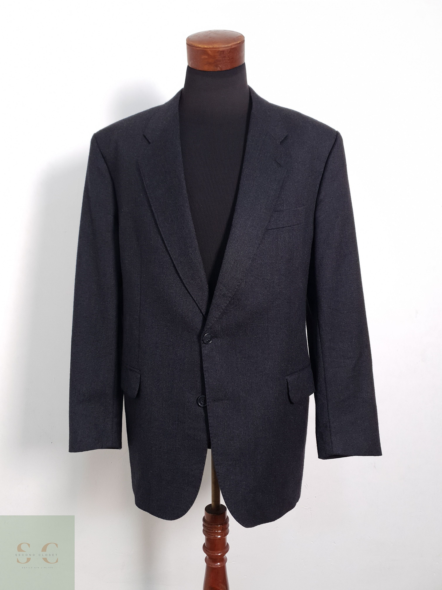 Blazer Baumler lana plomo Talla XL 2