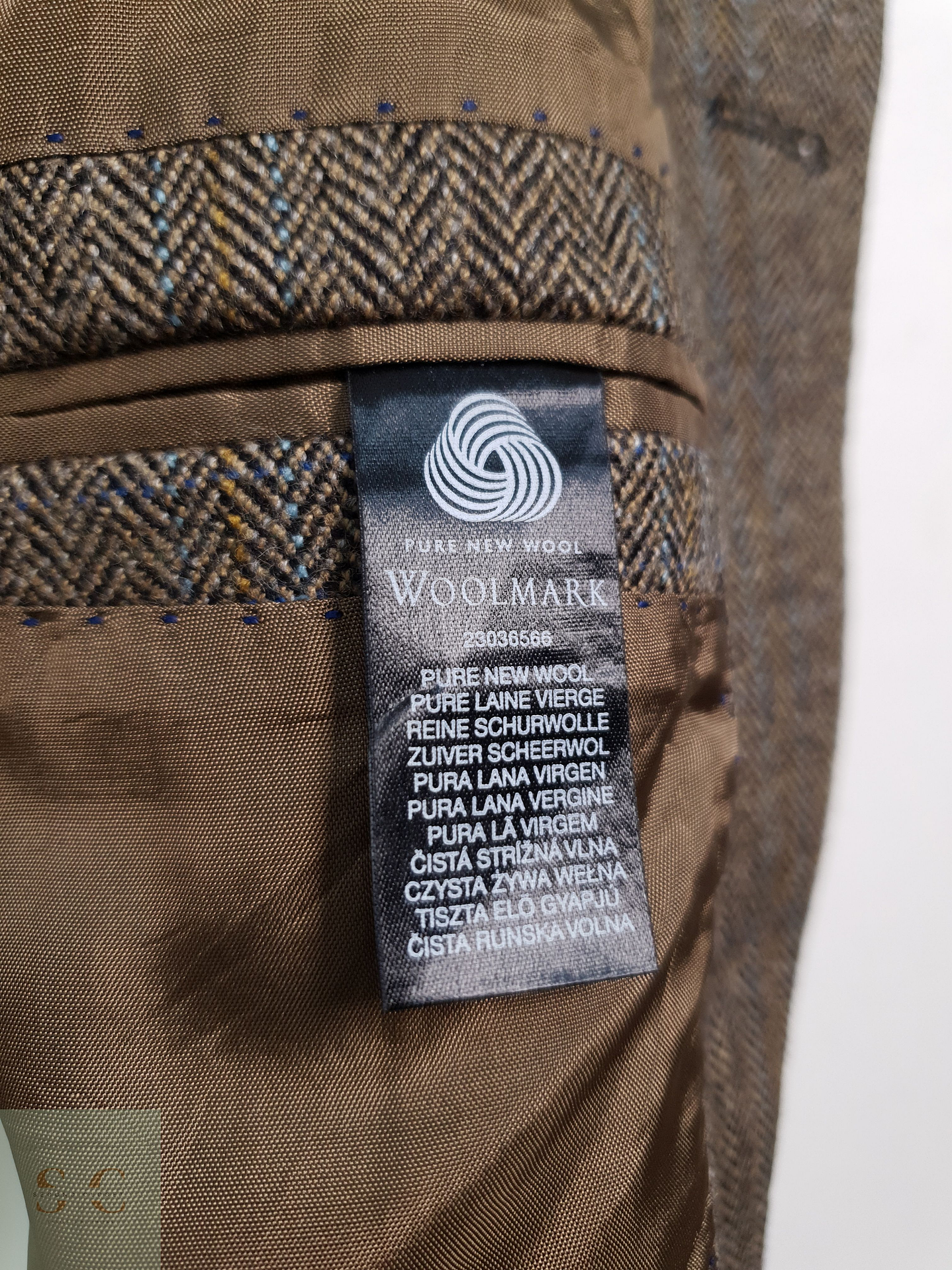 Blazer Cage 100 lana virgen café espiga Talla XXXL 6