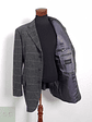 Blazer Mans World 100 lana virgen plomo espiga Talla XXXL - Miniatura 1