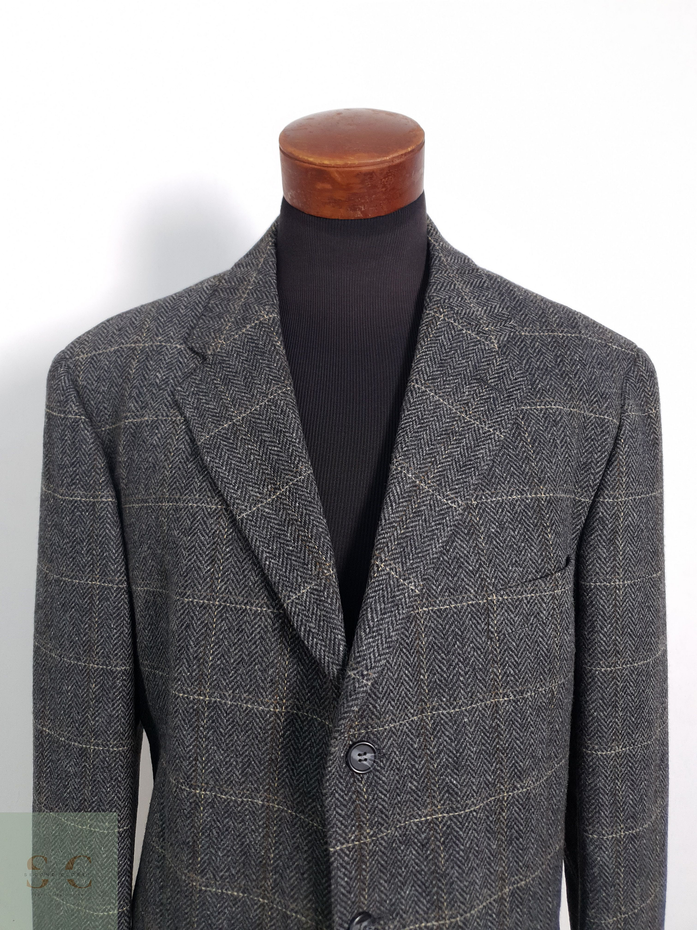 Blazer Mans World 100 lana virgen plomo espiga Talla XXXL 4