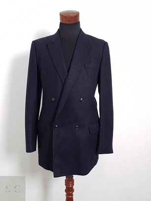 Blazer Cerruti 1881 Windsor 100 lana virgen azul liso Talla M