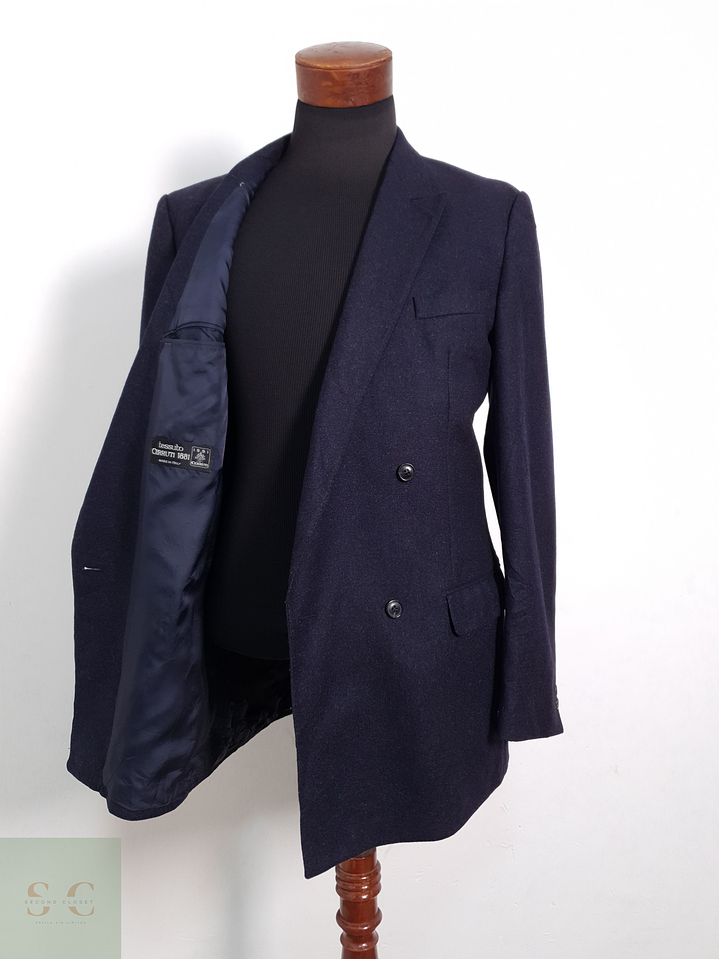 Blazer Cerruti 1881 Windsor 100 lana virgen azul liso Talla M 7